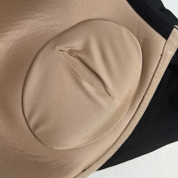 ThirdLove 44E 24/7 Lace Contour Plunge Bra Womens Black Nude Underwire Padded - Picture 12 of 13